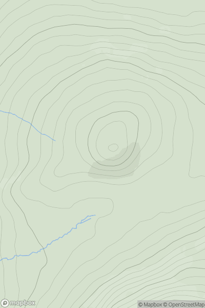 Thumbnail image for Meallan Odhar [Glen Albyn and the Monadh Liath] [NN349992] showing contour plot for surrounding peak